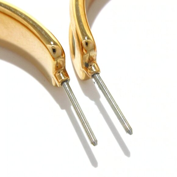 Auth HERMES Olympe - Rose Gold Beige Hardware Veau Epsom Earrings - Picture 4 of 7